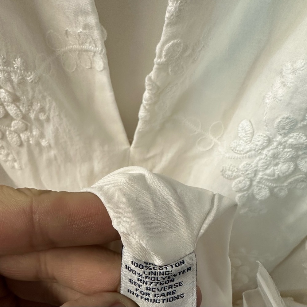 🆕 NWOT embroidered white Guideboat midi dress - Picture 11 of 16